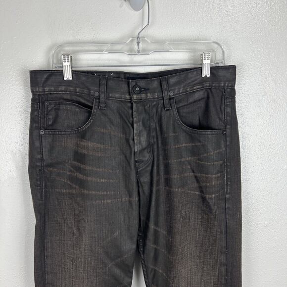 Hudson Byron 5 Pocket Straight Jeans Men 32 Brown Denim Cotton Button Fly USA - Picture 7 of 14